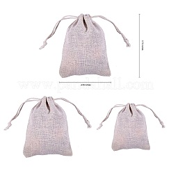 18 pz 3 stili panno di lino vuoto coulisse artigianale fai da te&nbsp;ABAG-SZ0001-17