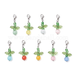 9 шт. круглые подвески в виде кошачьего глаза HJEW-JM03553