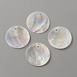 Подвески из натуральных ракушек Capiz BSHE-WH0004-10A