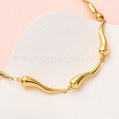 Женские ожерелья из цепочек из нержавеющей стали 304&nbsp;NJEW-G178-01G-02