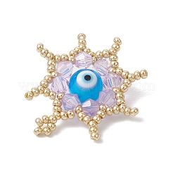 Подвески-звезды из стеклянных бусин PALLOY-MZ00624-02