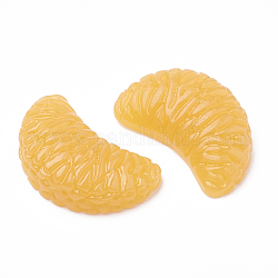 Decoden-Cabochons aus Harz, orange, Imitation Lebensmittel, orange, 17x27x8 mm