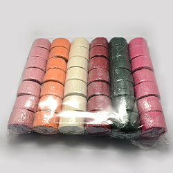 Ruban de toile de jute, ruban de jute, ruban de jute, pour la fabrication artisanale, couleur mixte, environ 32 mm de large, 2.7m/rouleau, 42 rouleaux / sac