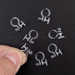 Risultati di orecchini a clip in plastica, chiaro, 9x11mm, palla: 3 mm, vassoio: 5mm, Foro: 0.6 mm