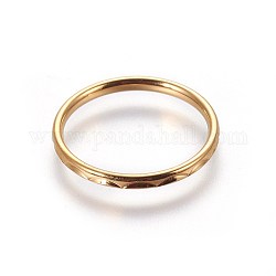 304 палец кольца из нержавеющей стали, золотые, размер США 4 1/4 (15 мм)