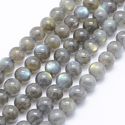 Chapelets de perles en labradorite naturelle , ronde, 7mm, Trou: 1mm, Environ 56 pcs/chapelet, 15.7 pouce (40 cm)