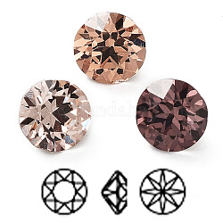 K9 Glass Rhinestone Cabochons, Point Back & Back Plated, Faceted, Diamond, Mixed Color, 6x4.50mm