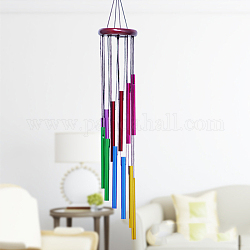 Campanas de viento de tubo de aluminio, decoraciones colgantes, colorido, 580x85mm