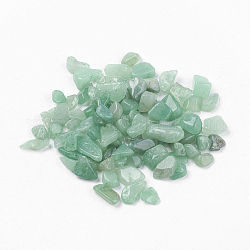 Естественный зеленый бисер авантюрин, упавший камень, нет отверстий / незавершенного, чипсы, 5~8x2~5 мм, о 50 г / мешок