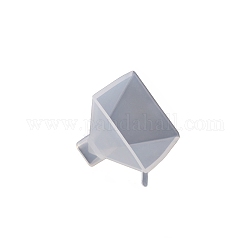 ピラミッド diy シリコーン ディスプレイ金型  レジン型  UVレジン用  エポキシ樹脂ジュエリー作り  ホワイト  52x58mm