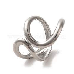 304 anillo de puño abierto de acero inoxidable, color acero inoxidable, nosotros tamaño 6 3/4 (17.1 mm)