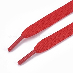 Cordons polyester, lacet, cordon de serrage, rouge, 9mm,  environ 60 cm / chapelet 