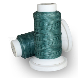 Плоским воском полиэфирного корда, для шитья кожи, зелено-синие, 0.8 мм, около 54.68 ярда (50 м) / рулон