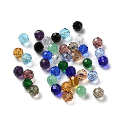 Perle di cristallo austriache imitazione di vetro, sfaccettato, tondo, colore misto, 6mm, Foro: 1 mm