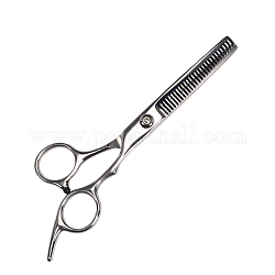 Schere für die Schere des Haarschneidens aus Edelstahl, formendes Friseurpflege-Kosmetikwerkzeug, Edelstahl Farbe, 17.5x5.5 cm