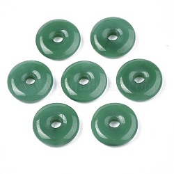 Imitation de perles de verre de jade, Boucle de paix, vert de mer, 19x4.5mm, Trou: 4mm