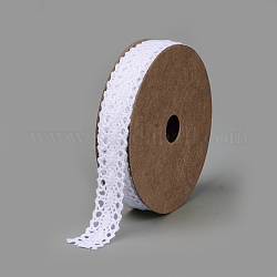 Baumwollbänder, ovales Muster, weiß, 5/8 Zoll (15 mm), etwa 2 yards / Rolle (1.829 m / Rolle)