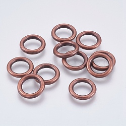 Anneaux de liaison en plastique CCB, anneau, cuivre rouge, 15x2~2.5mm, Trou: 10mm