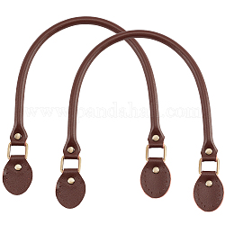 Sangles de sac en cuir, avec les accessoires en fer, chameau, 50.5x1x1.4 cm