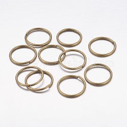 Anillos de salto de hierro, anillos del salto abiertos, Sin cadmio y níque y plomo, Bronce antiguo, 14x1.5mm, diámetro interior: 11 mm, aproximamente 360 unidades / 200 g