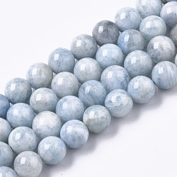 Natürliche Aquamarin Perlen Stränge, Runde, 9.5 mm, Bohrung: 1 mm, ca. 42 Stk. / Strang, 15.55 Zoll (39.5 cm)