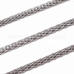 Iron Mesh Chains Network Chains, Unwelded, with Spool, Gunmetal, Chains: 2.5mm thick, about 328.08 Feet(100m)/roll