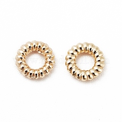 Messing Perlen, cadmiumfrei und bleifrei, runden Ring, golden, 4.5x1 mm, Bohrung: 2 mm