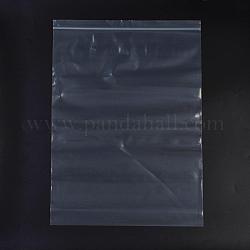 プラスチックジップロックバッグ  再封可能な包装袋  トップシール  セルフシールバッグ  長方形  ホワイト  45x32cm  片側の厚さ：3.9ミル（0.1mm）  100個/袋