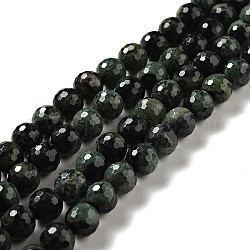 Chapelets de perles de jasper kambaba naturel, facetté (128 facettes), ronde, 10mm, Trou: 1mm, Environ 36~38 pcs/chapelet, 14.17~14.96 pouce (36~38 cm)