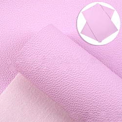 Tissu simili cuir motif litchi, pour accessoires de vêtement, perle rose, 33x20x0.07 cm