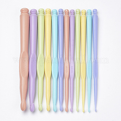 Kunststoff Häkelnadeln Nadeln, Mischfarbe, 150x7~13 mm, Stift: 2.5~10.0 mm, 12 Stück / Set