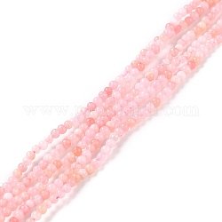 Chapelets de perles en opale rose naturelle, ronde, grade AAA, 2mm, Trou: 0.5mm, Environ 203 pcs/chapelet, 15.67'' (39.8 cm)
