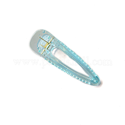 Pinces à cheveux alligator en plastique transparent couleur bonbon, pour les filles mode enfants accessoires de cheveux, lumière bleu ciel, 80mm