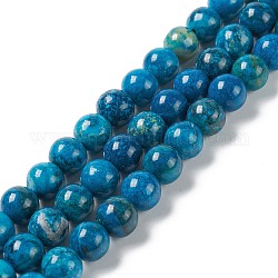 Naturstein Perlen Stränge, gefärbt, Runde, 10 mm, Bohrung: 1 mm, ca. 40 Stk. / Strang, 15.51 Zoll (39.4 cm)