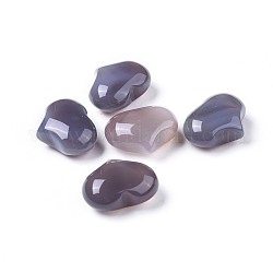 Natürlicher grauer Achat-Herz-Liebesstein, Taschenpalmenstein zum Reiki-Ausgleich, 20x25x11~13 mm