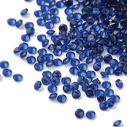 Cabochons zirconi, sfaccettato diamante, Blue Marine, 1.5x1mm