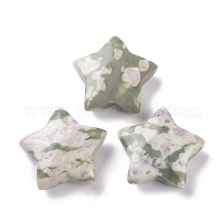 Perles de jade de paix naturelles, sans trou, étoiles du nord, 28.5x30x10mm