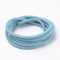 Faux Suede Cords, Faux Suede Lace, Dark Turquoise, 3x3mm, about 1.09 yards(1m)/strand