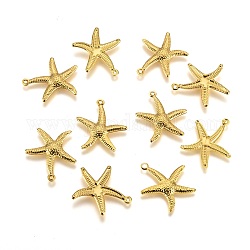 真鍮のヒトデ/海の星のペンダント  ゴールドカラー  23x20.5x2mm  穴：1mm