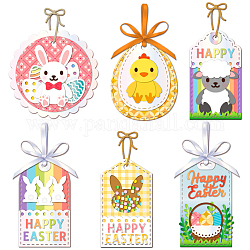 GLOBLELAND Easter Animals Labels Cutting Dies for Card Making Metal Easter Label Frame Die Cuts Cutting Dies Templates for Scrapbooking Journal Embossing Paper Craft Decor