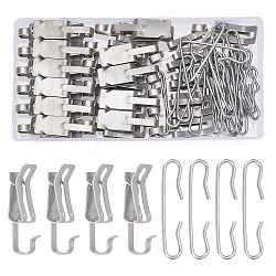 SUPERFINDINGS 60Pcs 2 Style Heat Cable Roof Clips Aluminum Roof Cable Clips Cable Spacers Platinum Roof Clips and Spacers Set Cable Wire Clips Gutter Clips Outdoor Cable Clips