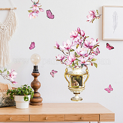 Наклейки на стену из пвх, отделка стен, цветок, 390x900 мм, 2 шт / комплект