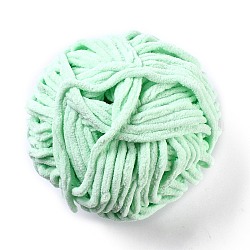 Soft Crocheting Yarn, Thick Knitting Yarn for Scarf, Bag, Cushion Making, Aquamarine, 7~8mm, 65.62 yard(60m)/roll