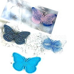Силиконовые Молды для украшений в виде бабочек, Молды для литья смолы, для изготовления аксессуаров для волос, глубокое синее небо, 52x94x6 мм