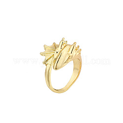 Кольцо-манжета с драконом из сплава, готическое кольцо для мужчин и женщин, золотые, размер США 8 1/2 (18.5 мм)