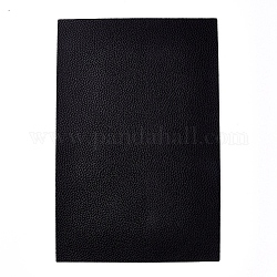Fogli di tessuto in similpelle, per accessori per l'abbigliamento, nero, 30x20x0.05cm