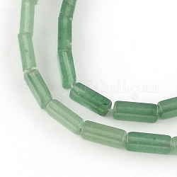 Cuboide filamenti naturali verdi della pietra preziosa avventurina perline, 11~14x4~5x4~5mm, Foro: 1 mm, circa 29~31pcs/filo, 15.3 pollice