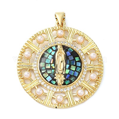 Серьги из латуни с микропаве и цирконием в стойке KK-P268-06B-G-1