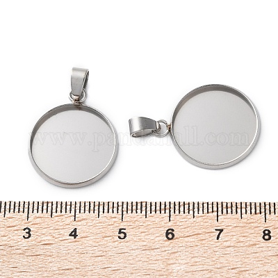 Оправы для подвесок из нержавеющей стали 304 в виде кабошонов STAS-L282-010P-07-1