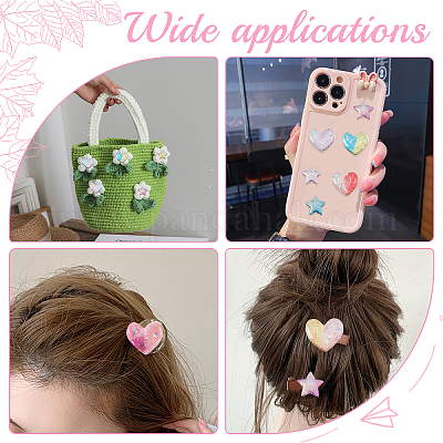 Ahademaker 60 шт. 2 стильные кабошоны из прозрачной смолы CRES-GA0001-05-1